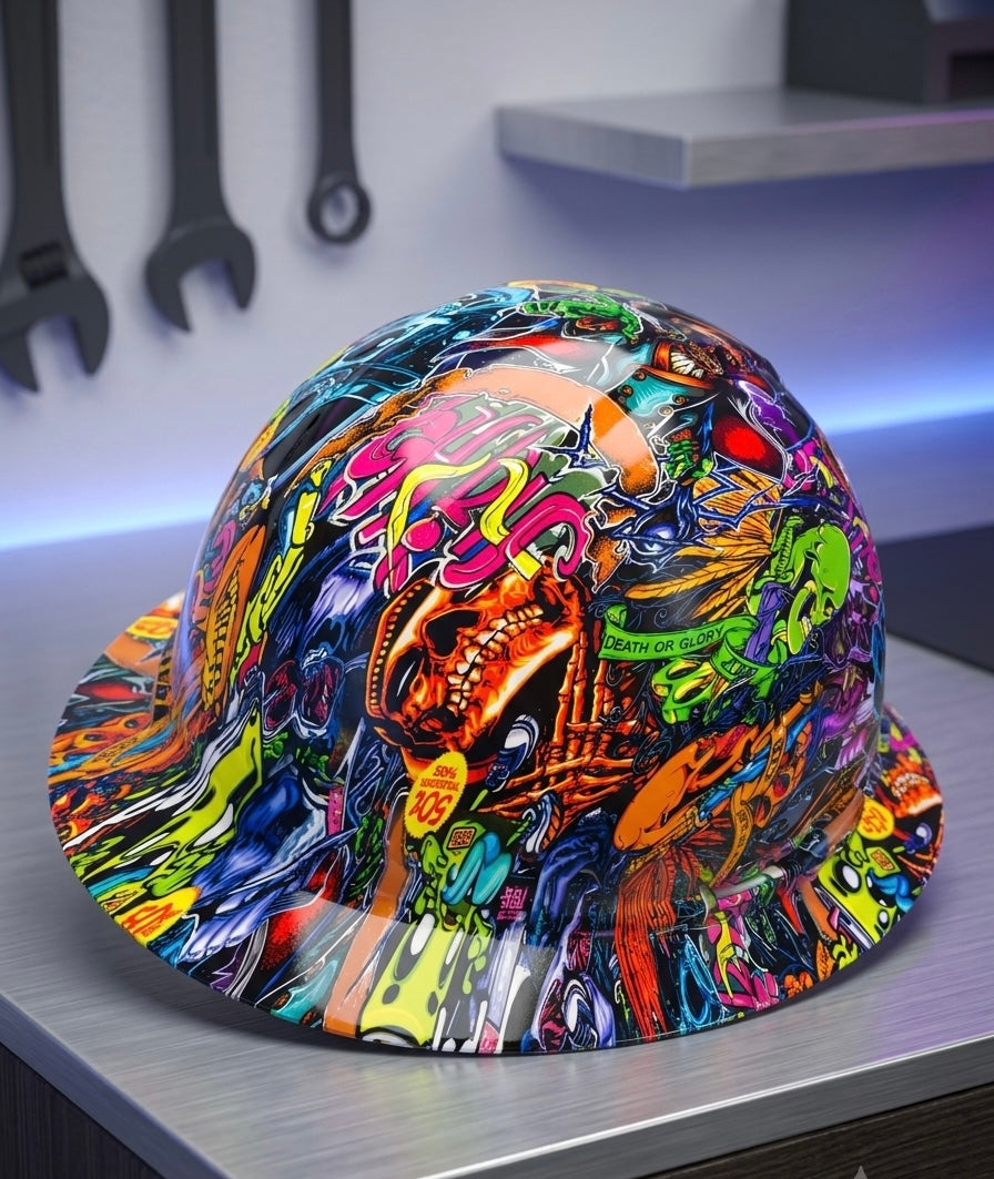 Safety Hardhat Hydro dipped