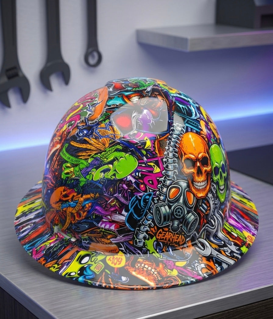 Safety Hardhat Hydro dipped